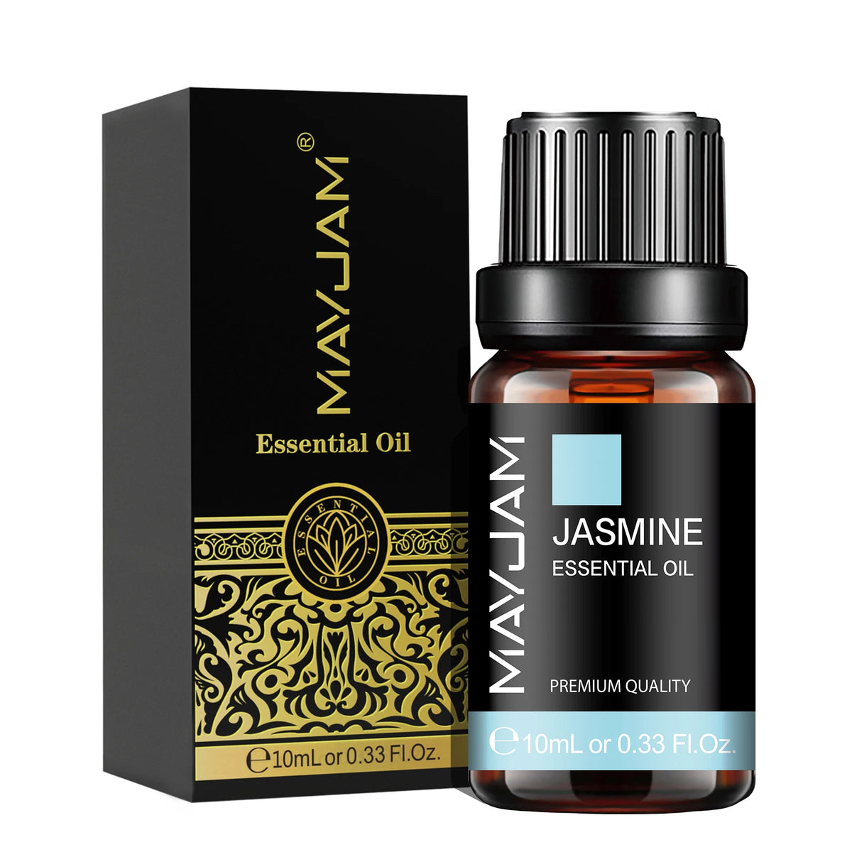 Olejek Eteryczny MAYJAM 10ML — Zapachowy Olejek do Aromaterapii (Lawenda, Jaśmin, Eukaliptus, Wanilia, Drzewo Sandałowe, Bergamotka, Rozmaryn, Cytronela, Cynamon)